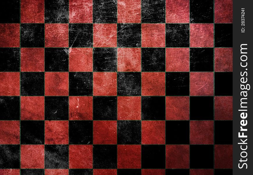 Illustration of grunge texture of red checkered board background. Illustration of grunge texture of red checkered board background.