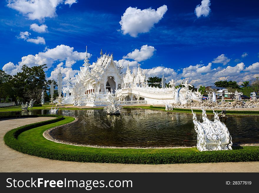 Wat Rongkun - The white temple in Chiangrai , Thailand