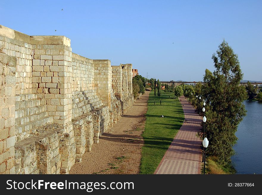Walls Of The Alcazaba Of Merida