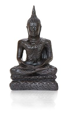 Traditional Bronze Buddha Statuette On White Stock Photo Traditional Bronze Buddha Statuette On White Stock Photo