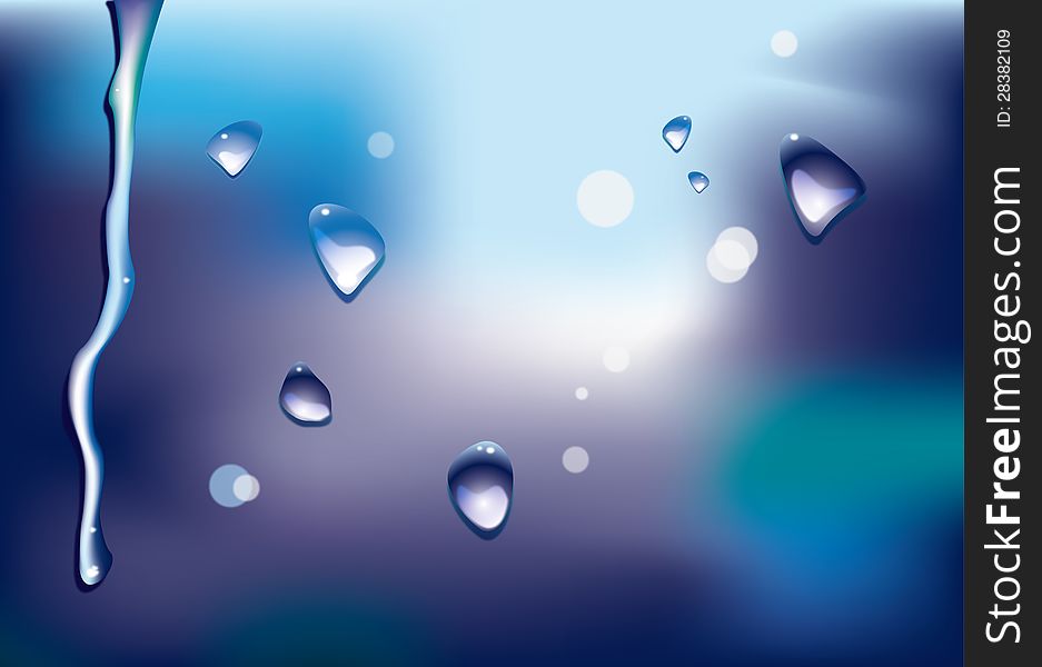 Realistic Raindrops on a Moistered Window. Realistic Raindrops on a Moistered Window