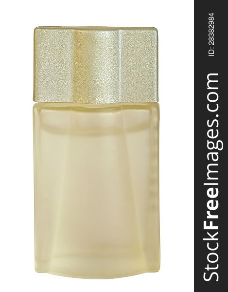 Perfume bottle on white background