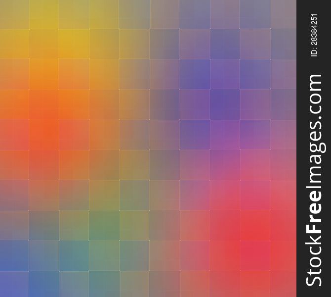 Abstract blurry colorful square background