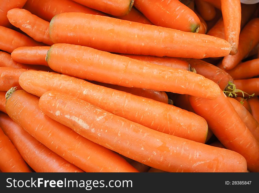 Close view of carrots fruit