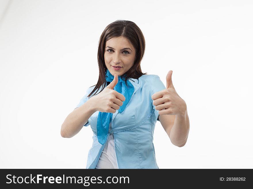 Woman Showing Ok Sign