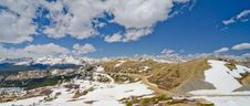 View Of The Rocky Mountains From The Top Of Cottonwood Pass, Colorado Stock Photo