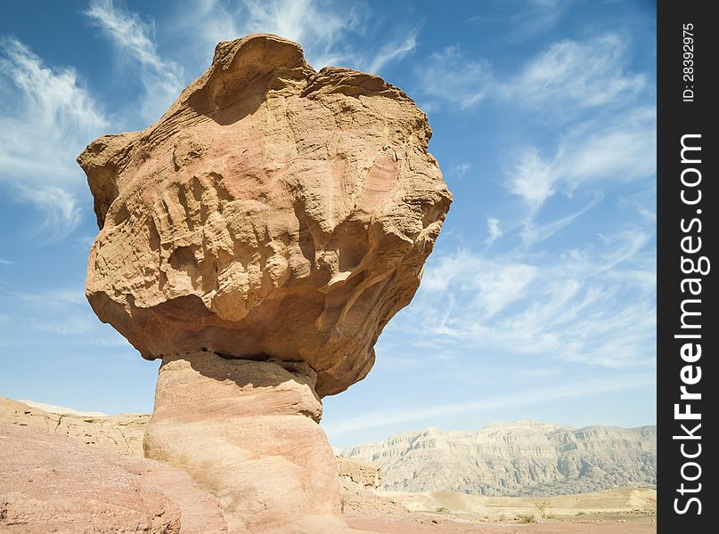 Mushroom Stone In Timna Park