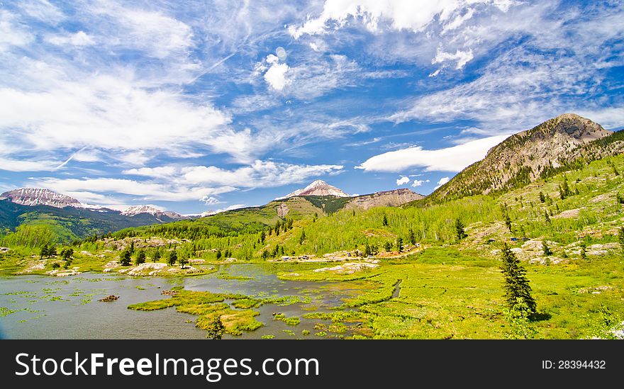 Beaver Lagoon in the San Juan Mountains in Colorado