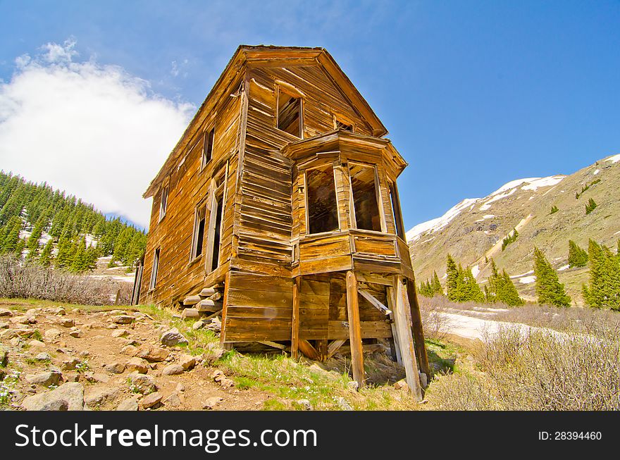 The Largest Preserved House In Animas Forks, A Ghost Town In The San Juan Mountains Of Colorado