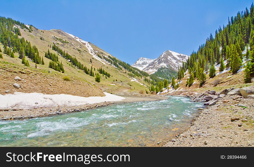 A Mountain Stream In The San Juan Mountains Of Colorado