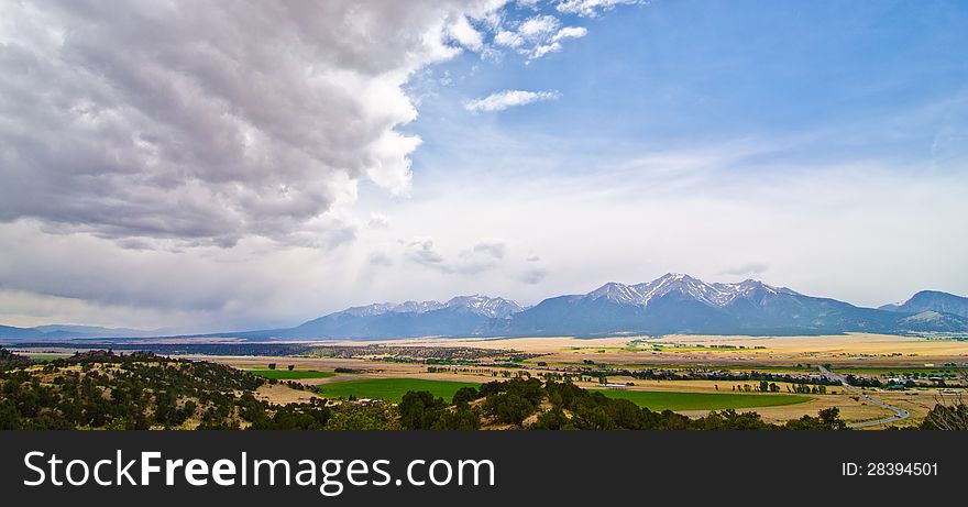 Rural Farming Valley In Colorado