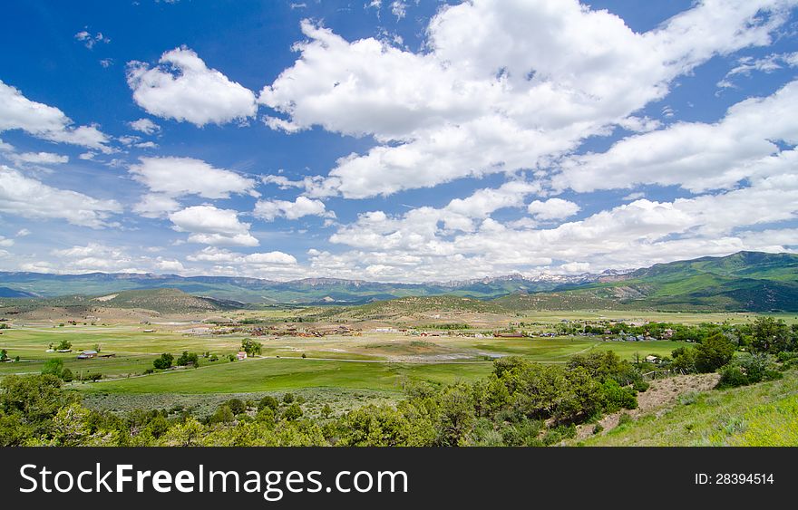 Rural Farming Valley in the Foothills of the San Juan Mountains in Colorado