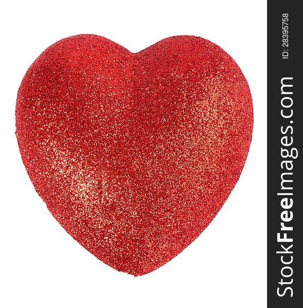 A red heart isolated on white background