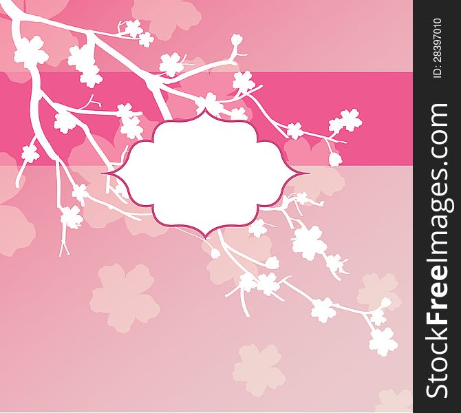 Cherry blossom background illustration design. Cherry blossom background illustration design