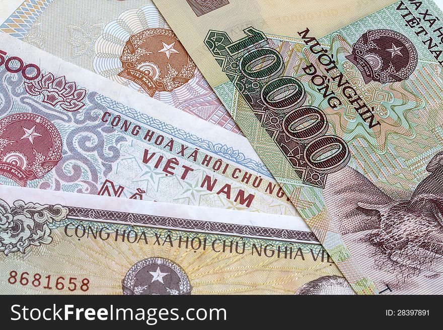 Bbackground of different Viet Nam Currency