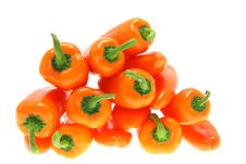 Stacked Orange Peppers Royalty Free Stock Photo