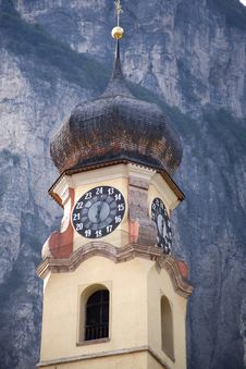Church Clock Tower - Italy Royalty Free Stock Photos Church Clock Tower - Italy Royalty Free Stock Photos