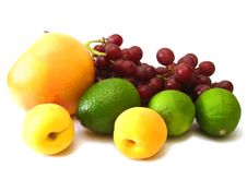 Many Fruits On White Stock Photo Many Fruits On White Stock Photo
