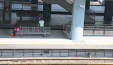 Waiting For The Train Royalty Free Stock Photos