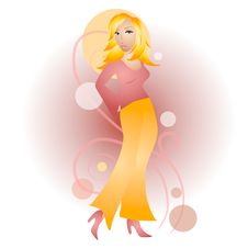 Fashion Woman Blonde Theme Royalty Free Stock Image