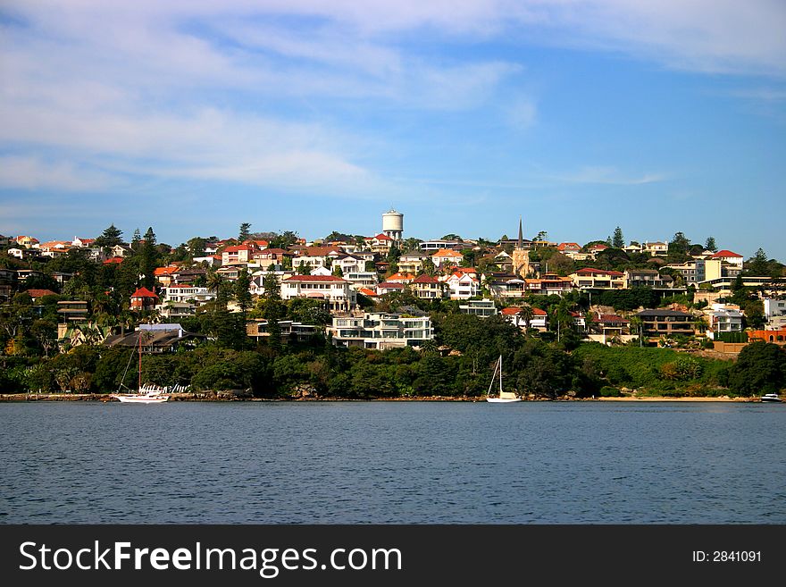 Stock photo of a seaside residential at Rose Bay, Sydney. Stock photo of a seaside residential at Rose Bay, Sydney