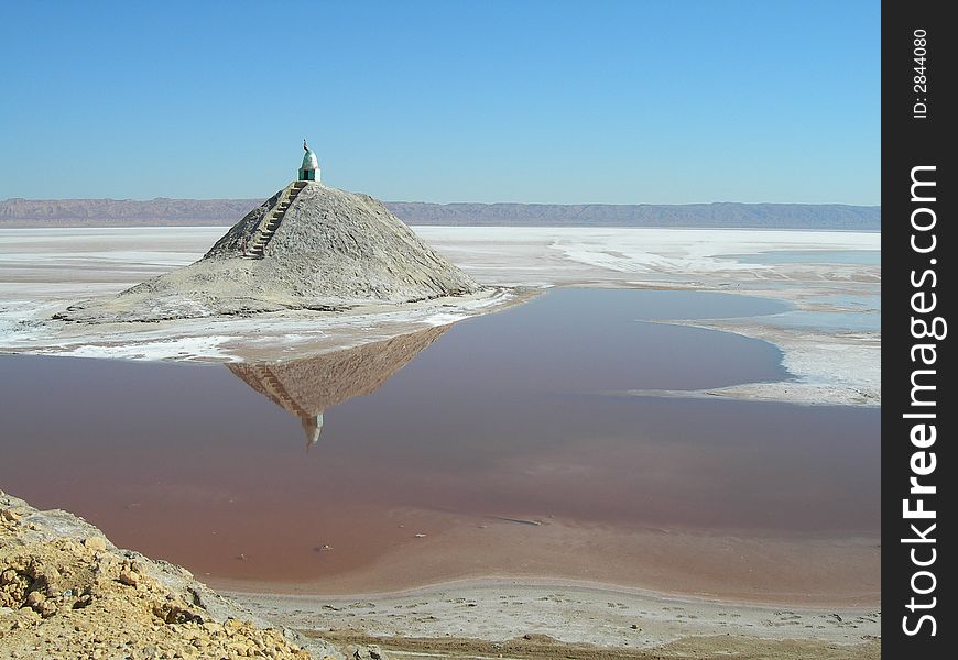 Salt lake in tunisia africa