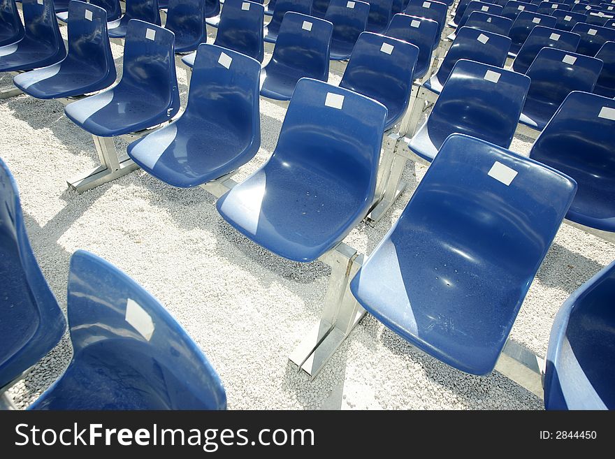 Blue seat in a empty theater. Blue seat in a empty theater