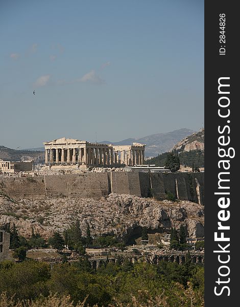 View of Acropolis - parthenon in athens greece. View of Acropolis - parthenon in athens greece