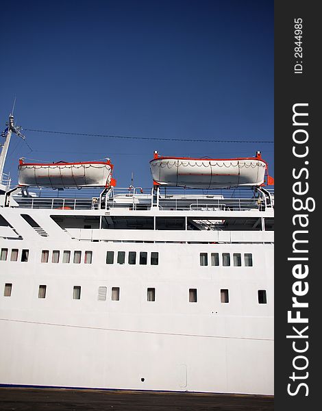 Passenger ship life boats  vertical