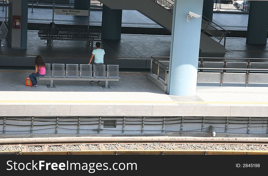 Waiting for the train to come