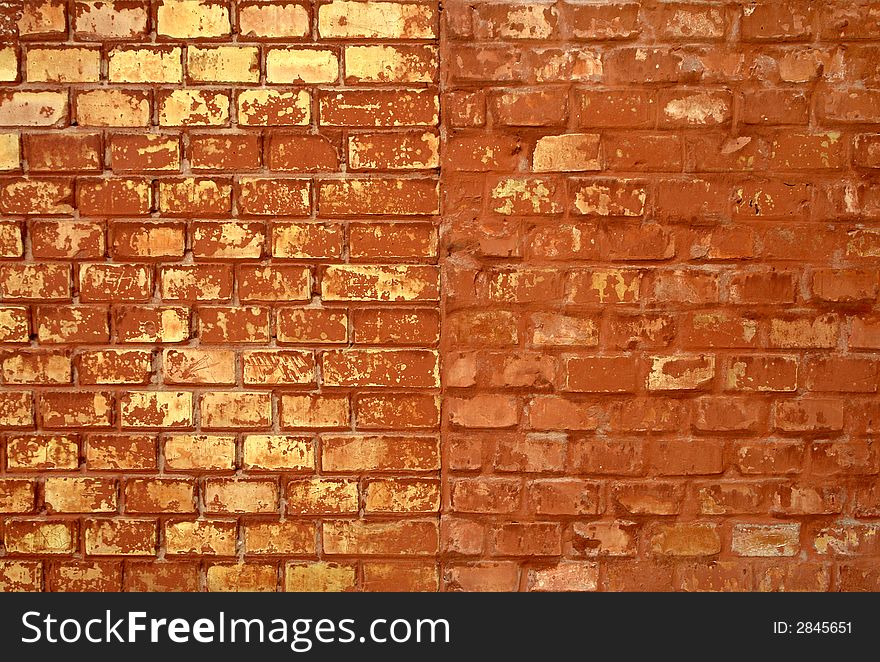 Red brickwall that looks like  pages in a  book. Red brickwall that looks like  pages in a  book