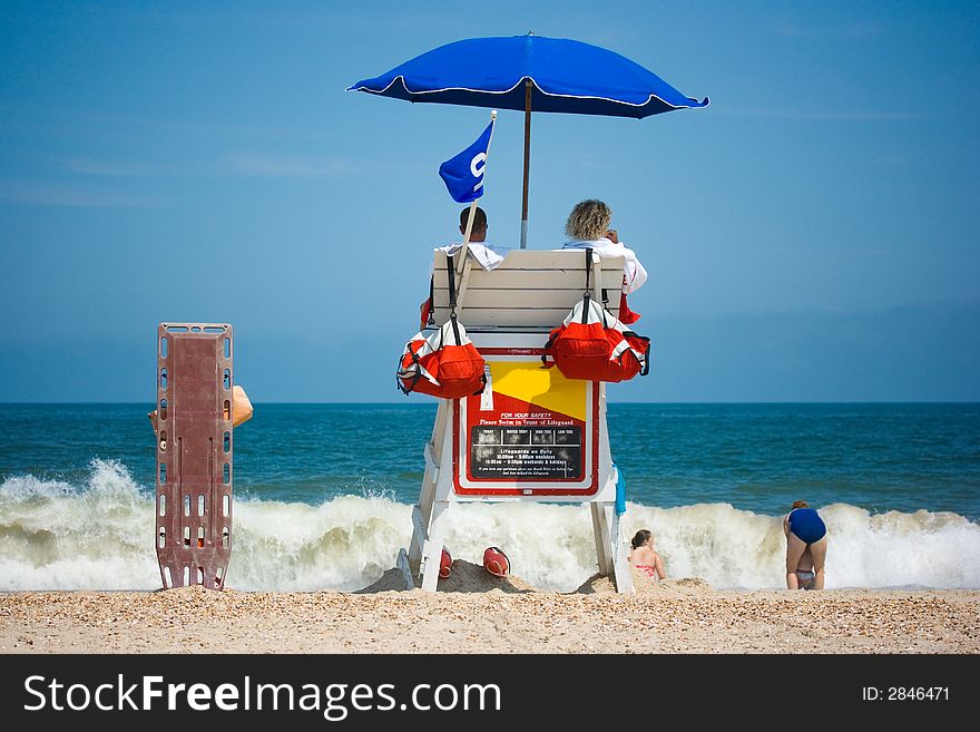 Lifeguards Watching Beach