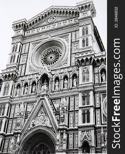 The campanile of the duomo in Florence Italy. The campanile of the duomo in Florence Italy