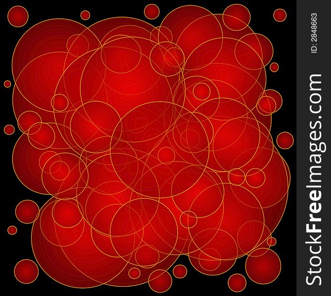 Red and Black Circles Texture