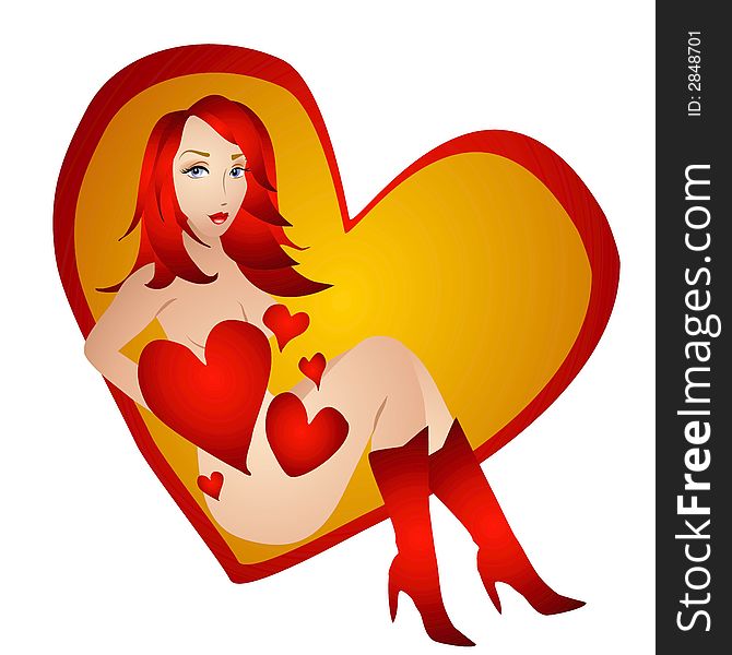 Sexy Nude Valentine Clip Art 3