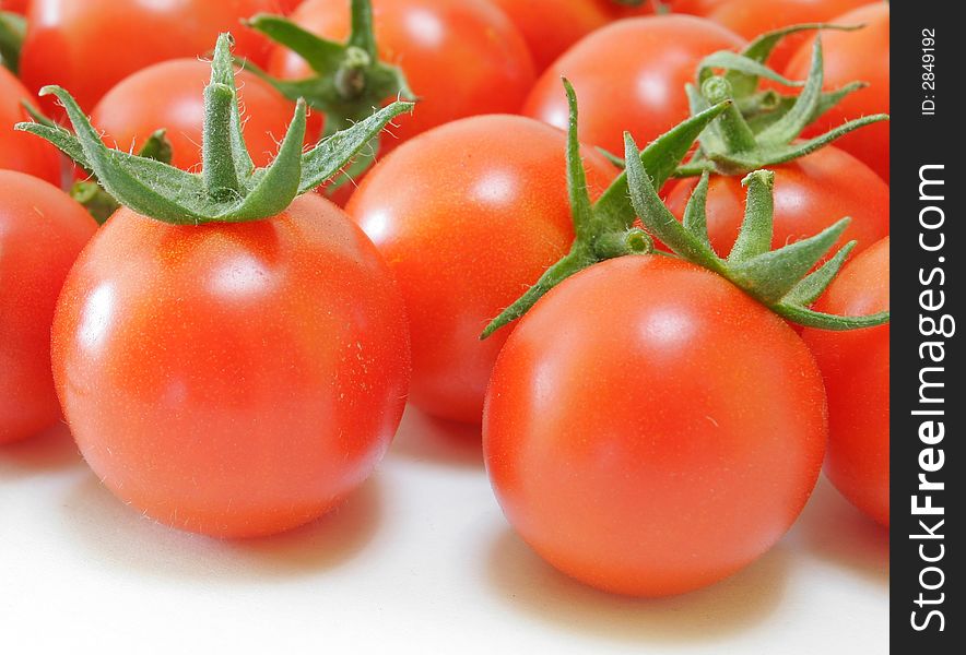 Fresh Organic Tomatoes on white. Fresh Organic Tomatoes on white