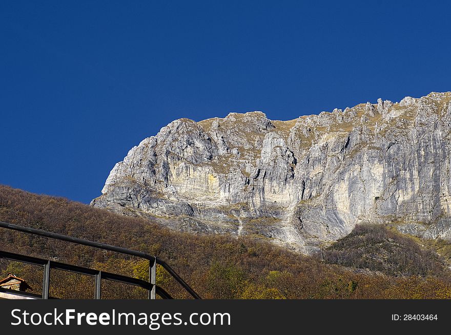 View of apuan alps from a little village near la spezia