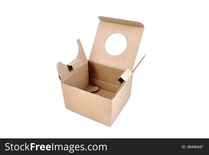 Paper box  on white background