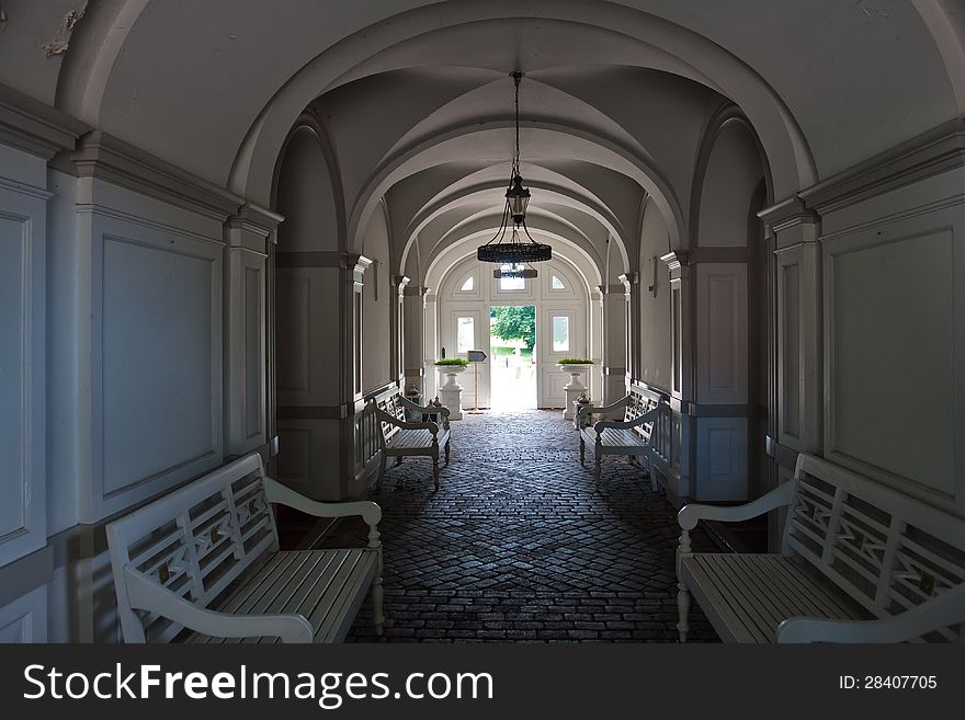 Walkway Entry Gate To A Castle