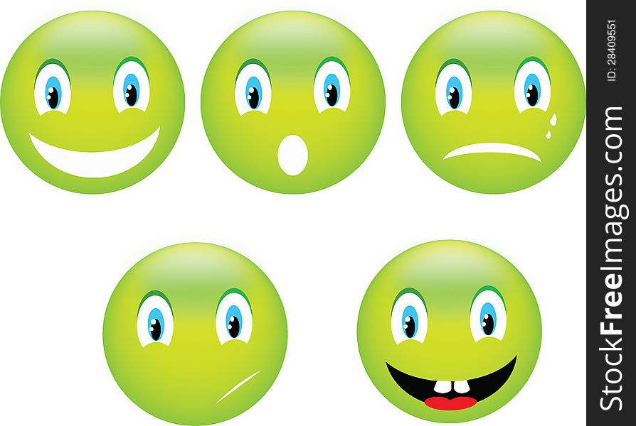 Design of an emoticon with big toothy smile. Design of an emoticon with big toothy smile