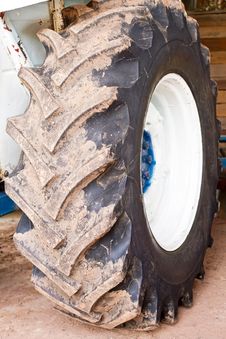 Tractor Wheel And Wheel Hub Stock Photography
