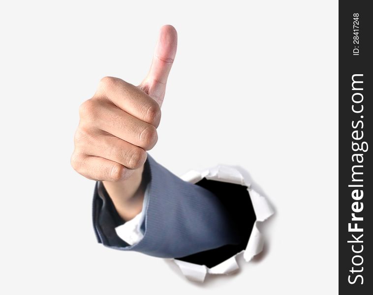 Thumb Up For Success In Business