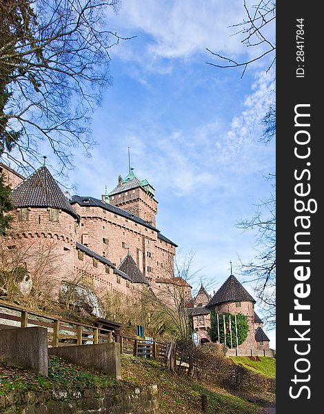 Medieval castle of the Haut-Koenigsbourg, Alsace, France. Medieval castle of the Haut-Koenigsbourg, Alsace, France