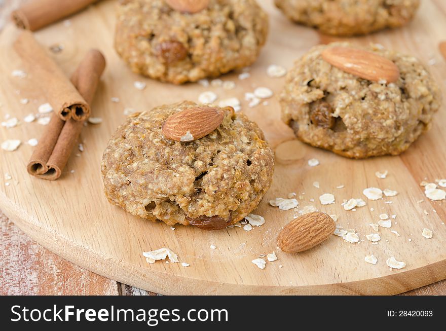 Homemade Oatmeal Cookies With Spices And Nuts