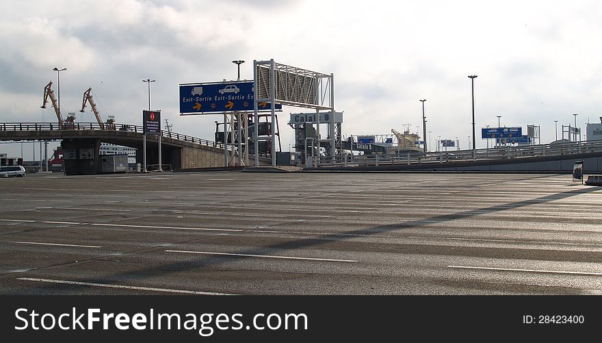 Yard at the ferry - Calais, France