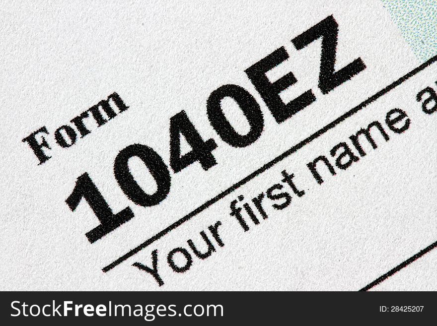 U.S. Tax Form 1040EZ  Free Stock Images & Photos  28425207