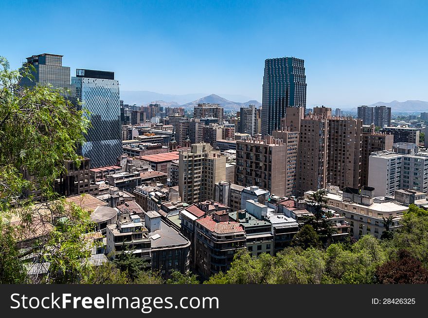 Santiago view from Santa Lucia hill. Santiago view from Santa Lucia hill.