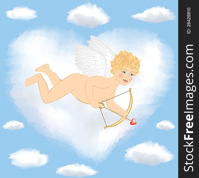 Cupid flying