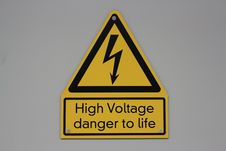High Voltage Danger Label Royalty Free Stock Image High Voltage Danger Label Royalty Free Stock Image