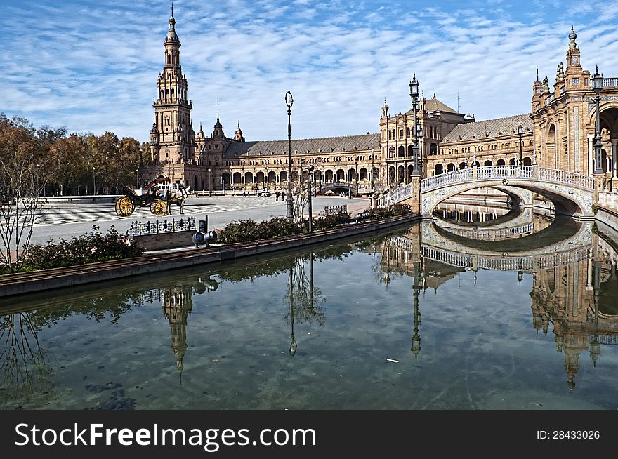 Image of Spain square in Seville, Spain. Image of Spain square in Seville, Spain